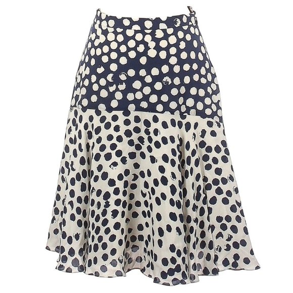 REBECCA MINKOFF ABBIE SKIRT, INDIGO/WHITE SIZE 0 - Picture 1 of 3